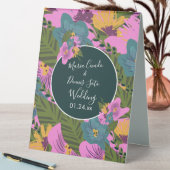 Plaque De Table Flore à la main Mariage vert rose gras (En SItu (Tableau))