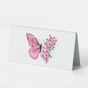 Plaque De Table Flower Butterfly