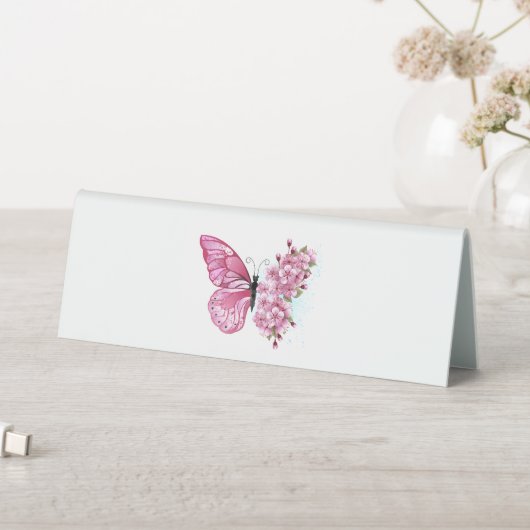 Plaque De Table Flower Butterfly (En SItu (Tableau))