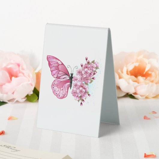 Plaque De Table Flower Butterfly (In SItu (Mariage))