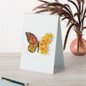Plaque De Table Flower Butterfly with Yellow California Poppy (En SItu (Tableau))