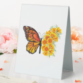 Plaque De Table Flower Butterfly with Yellow California Poppy (In SItu (Mariage))