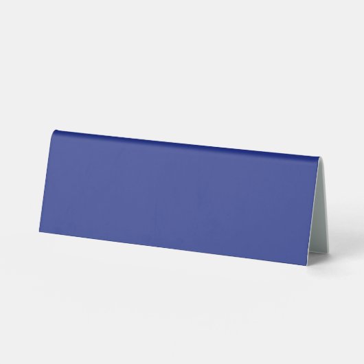 Plaque De Table Fond uni bleu foncé | Design minimaliste audacieux (Recto)