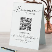 Plaque De Table Fonds de lune de miel Élégante calligraphie Code Q (En SItu (Tableau))