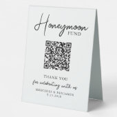 Plaque De Table Fonds de lune de miel Simple écriture manuscrite Q (Verso)