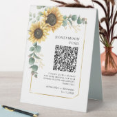 Plaque De Table Fonds floral de tournesol Eucalyptus Lune de miel  (En SItu (Tableau))