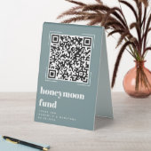 Plaque De Table Fonds Mariage moderne pour lune de miel Code QR (En SItu (Tableau))