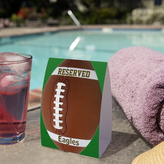 Plaque De Table Football Design Tent Paper Table Sign (InVersositu (sur table))