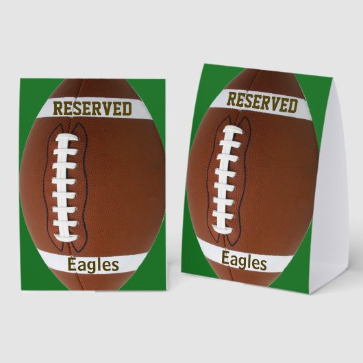 Plaque De Table Football Design Tent Paper Table Sign (Recto/verso)
