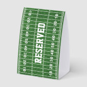 Plaque De Table Football Field Design Tent Table Paper Sign (Verso)