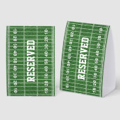 Plaque De Table Football Field Design Tent Table Paper Sign (Recto/verso)