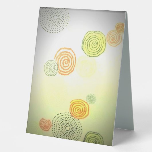 Plaque De Table Formes avec des pensées profondes (Recto)