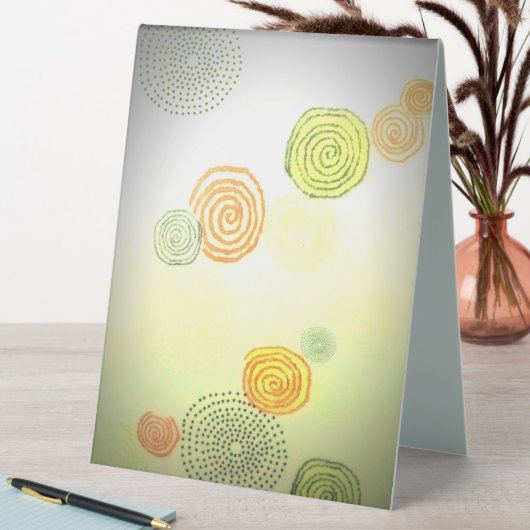 Plaque De Table Formes avec des pensées profondes (En SItu (Tableau))