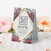 Plaque De Table Fournisseur de Marché Éphémère Scan Pour Payer cod (In SItu (Mariage))