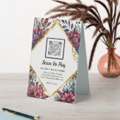 Plaque De Table Fournisseur de Marché Éphémère Scan Pour Payer cod (En SItu (Tableau))