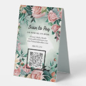 Plaque De Table Fournisseur de Marché Éphémère Scan Pour Payer Cod (Recto)