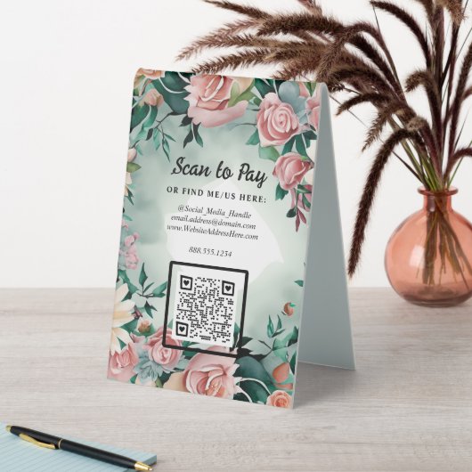 Plaque De Table Fournisseur de Marché Éphémère Scan Pour Payer Cod (En SItu (Tableau))