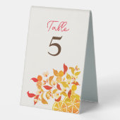 Plaque De Table Fraîcheur Citrus Foliage Mariage (Verso)