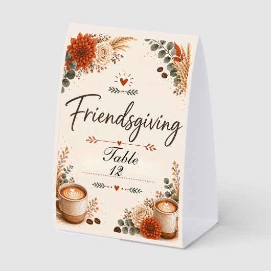 Plaque De Table Friendsgiving (Recto)