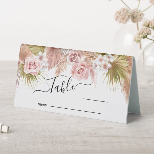 Plaque De Table Frontière florale de Boho (En SItu (Tableau))