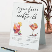 Plaque De Table Fruity Mariage Signature Cocktails Menu (En SItu (Tableau))