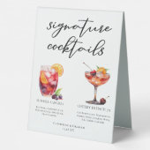 Plaque De Table Fruity Mariage Signature Cocktails Menu (Verso)