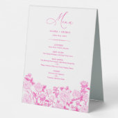 Plaque De Table Fuchsia Pink Chinoiserie Menu & Numéro de siège (Verso)
