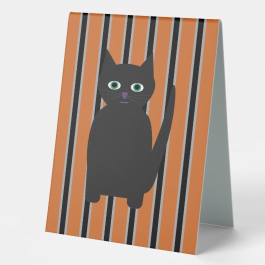 Plaque De Table Fun and Fun Halloween Chats noirs (Recto)