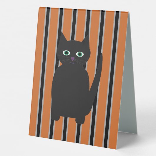 Plaque De Table Fun and Fun Halloween Chats noirs (Verso)