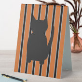Plaque De Table Fun et Fun Halloween Noir Silhouette Chats (En SItu (Tableau))
