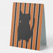 Plaque De Table Fun et Fun Halloween Noir Silhouette Chats (Verso)