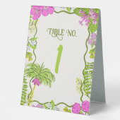 Plaque De Table Funky Drawn Tropical Destination Wedding (Recto)