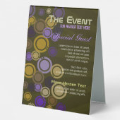 Plaque De Table Funky Party Music Club Event Flyer (Verso)