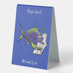 Plaque De Table Funny angler fish cartoon