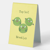 Plaque De Table Funny Brussels sprouts légumes caricature (Verso)