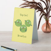 Plaque De Table Funny Brussels sprouts légumes caricature (En SItu (Tableau))