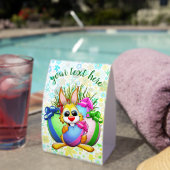 Plaque De Table Funny Bunny biting an Easter Egg (InVersositu (sur table))