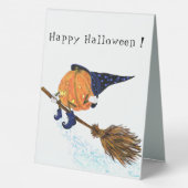 Plaque De Table Funny Halloween Table Tente Signal Citrouille sorc (Verso)