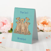 Plaque De Table Funny meerkat family cartoon illustration (In SItu (Mariage))