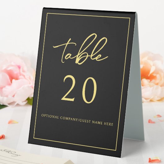 Plaque De Table Gala événement Charity collecte de fonds Elegant B (In SItu (Mariage))