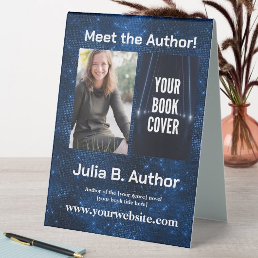 Plaque De Table Galactique Bleu Sci-Fi Auteur Livre Signer (En SItu (Tableau))