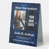 Plaque De Table Galactique Bleu Sci-Fi Auteur Livre Signer (Verso)