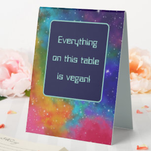 Plaque De Table Galactique Sci-Fi Mariage Vegan Food