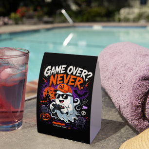 Plaque De Table Game Over N'est Jamais Drôle Gamer Fantôme Hallowe