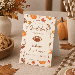 Plaque De Table Garçon Quarterback Football Citrouille d'Automne