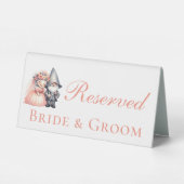 Plaque De Table Garden Gnome Mariée Groom Rustique Mariage Réservé (Verso)
