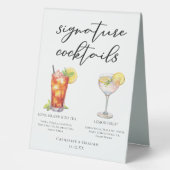 Plaque De Table Garden Wedding Signature Cocktails Menu (Recto)