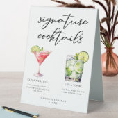 Plaque De Table Gin cosmopolite & Cocktails Signature Tonique Menu (En SItu (Tableau))