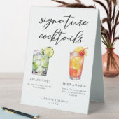 Plaque De Table Gin et Tonic Tequila Sunrise Cocktails Menu (En SItu (Tableau))