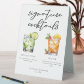 Plaque De Table Gin & Tonic Mai Tai Signature Cocktails Menu (En SItu (Tableau))